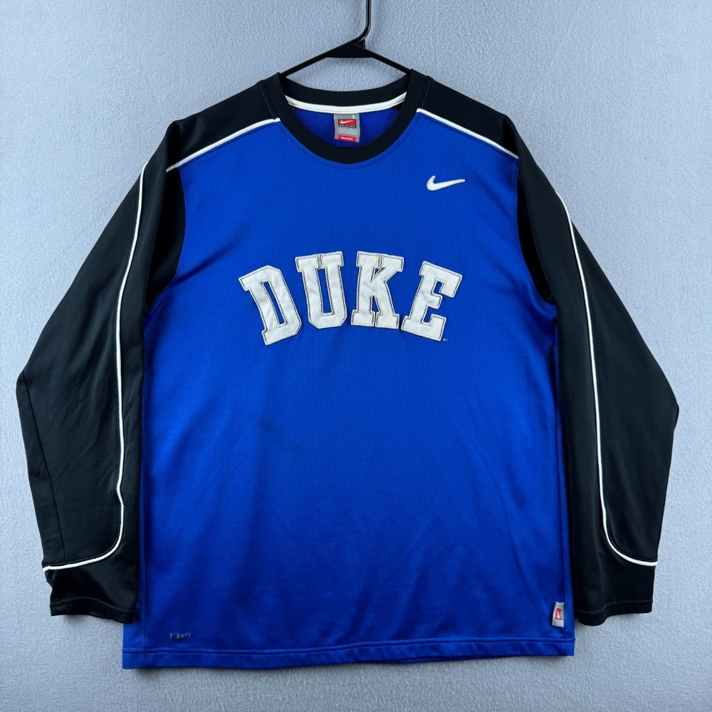 Vintage‎ Duke University Jersey Mens Large Blue Polyester Nike Y2K Gray Tag